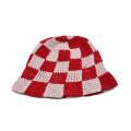 Women Knitted Lattice Bucket Hat